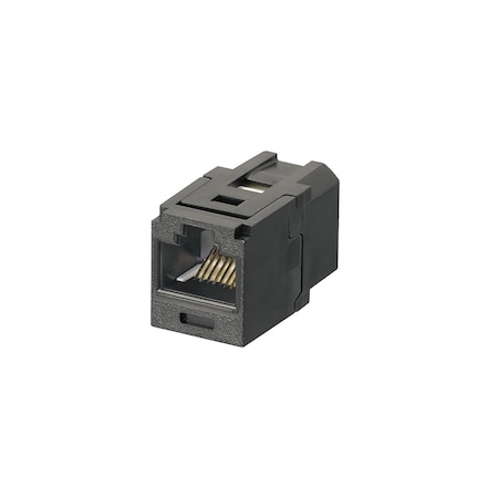 Panduit CATEGORY 6A, RJ45, 8-POSITION, 8-WIRE UNIVERSAL COUPLER, MODULE -BLACK CC6X88BL
